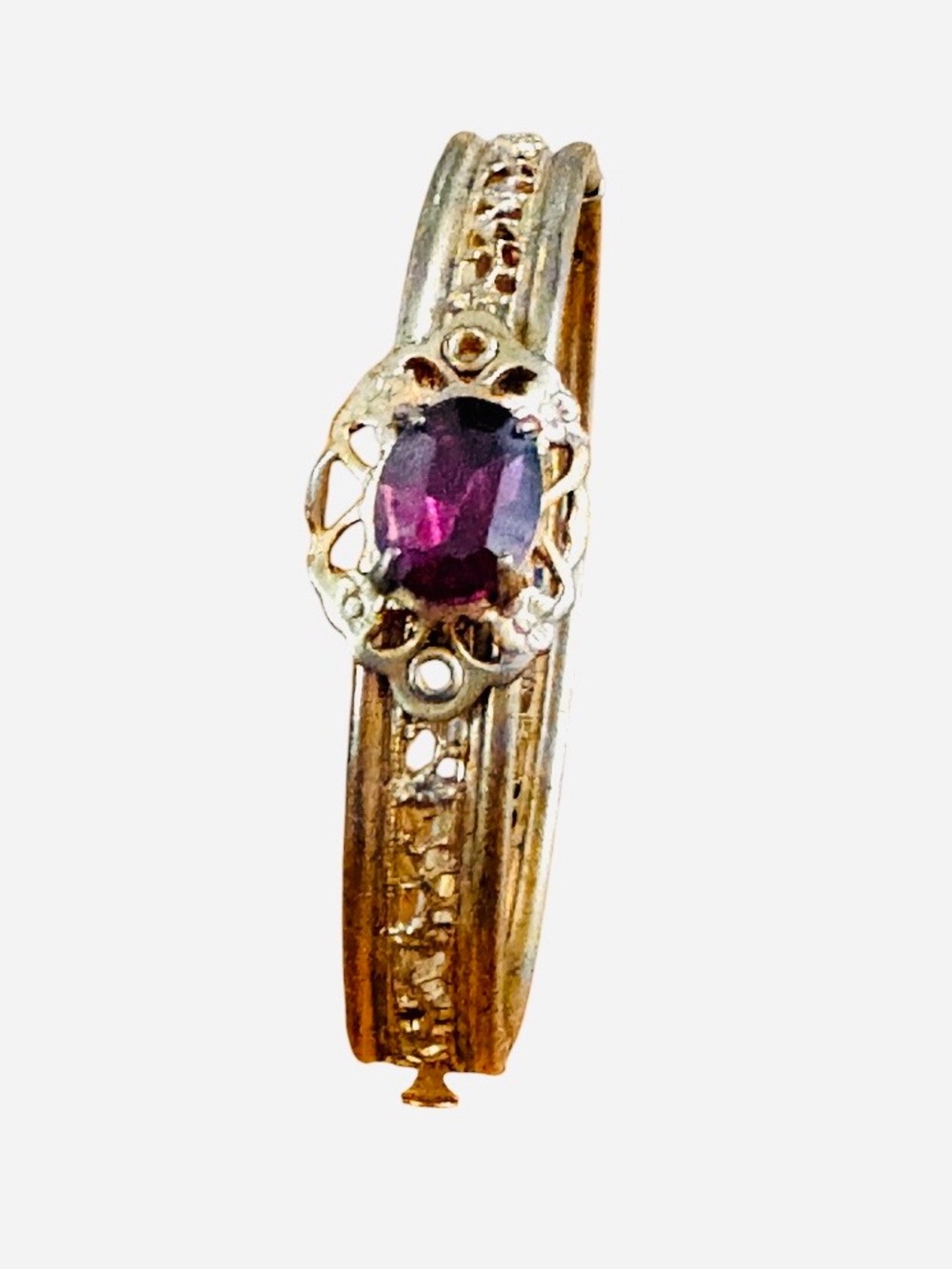 ANTIQUE➕Edwardian Victorian Child Filigree Bangle Bracelet - Picture 2 of 5